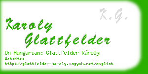 karoly glattfelder business card